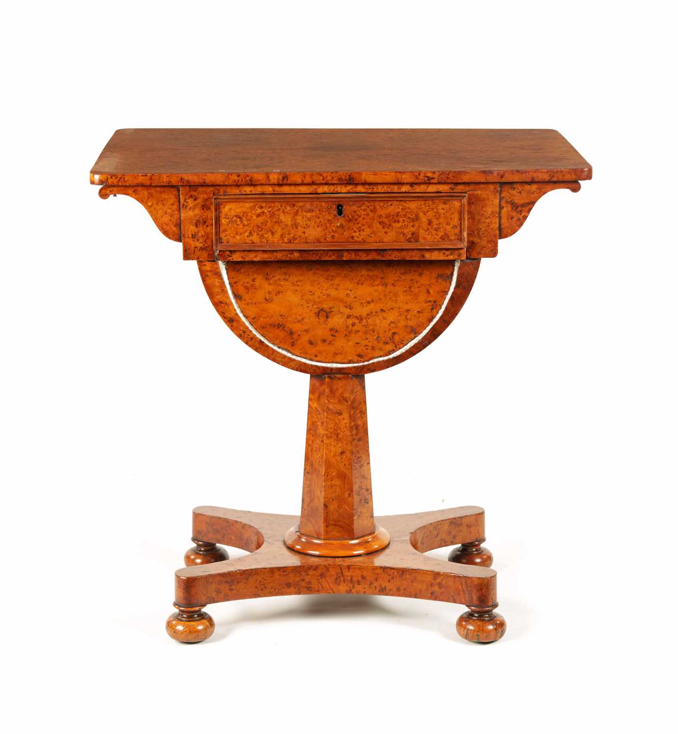 Lot 1182 A REGENCY BURR ELM WORKBOX