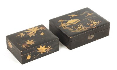 Lot 75 - TWO JAPANESE MEIJI PERIOD LACQUERWORK BOXES