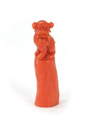 Lot 110 - A FINE 19TH CENTURY CARVED CORAL SEAL