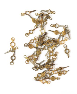 Lot 916 - A COLLECTION OF 50 POCKET WATCH KEYS