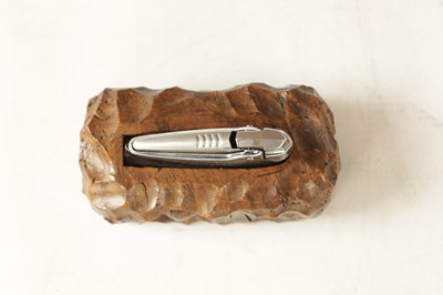 Lot 1103 - A GOOD EARLY ROBERT 'MOUSEMAN' THOMPSON CARVED OAK TABLE LIGHTER