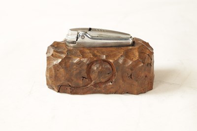 Lot 1103 - A GOOD EARLY ROBERT 'MOUSEMAN' THOMPSON CARVED OAK TABLE LIGHTER