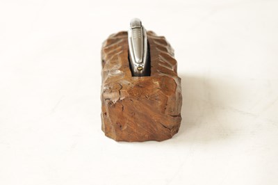 Lot 1103 - A GOOD EARLY ROBERT 'MOUSEMAN' THOMPSON CARVED OAK TABLE LIGHTER