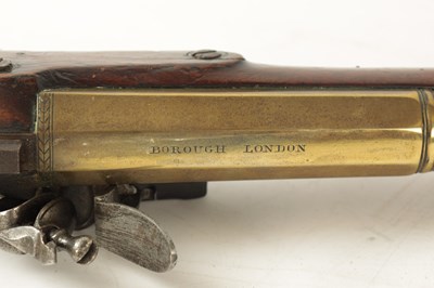 Lot 489 - AN EARLY 19TH CENTURY FLINTLOCK COACHING BLUNDERBUSS WITH OVER FLICK BAYONET BY HARDING