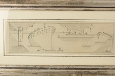 Lot 803 - A STYLISH ART DECO PENCIL DRAWING