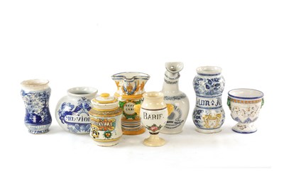 Lot 25 - A COLLECTION OF EARLY ITALIAN STYLE DRUG JARS