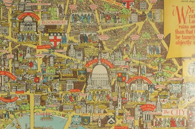 Lot 759 - A LARGE FRAMED MAP OF LONDON