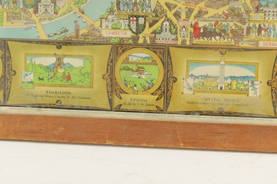 Lot 759 - A LARGE FRAMED MAP OF LONDON