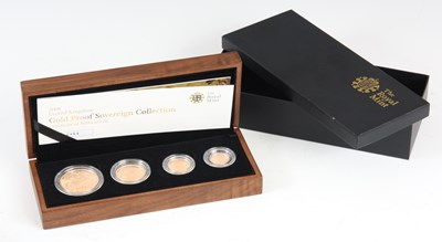 Lot 250 - A CASED 2008 GOLD PROOF SOVEREIGN FOUR COIN...