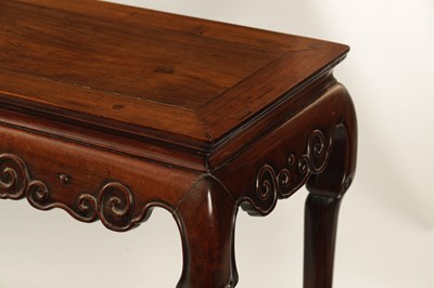 Lot 114 - A GOOD PAIR OF CHINESE HARWOOD ALTER TABLES