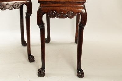 Lot 114 - A GOOD PAIR OF CHINESE HARWOOD ALTER TABLES