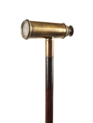 Lot 568 - THOS. J. EVANS, LONDON, AN EARLY 20TH TELESCOPE CANE WALKING STICK