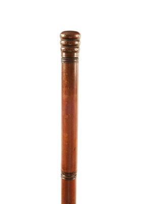 Lot 564 - A LATE 19TH CENTURY DECANTER WALKING STICK WITH SCREW OFF HANDLE