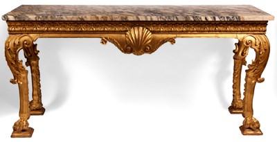 Lot 734 - A fine George II carved Gilt Gesso Marble...