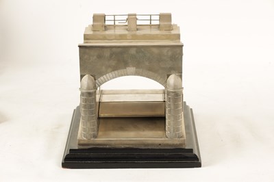 Lot 444 - AN EXTREMELY RARE ENGLISH SILVER ART DECO MODEL OF THE SULEMANKI HEADWORKS