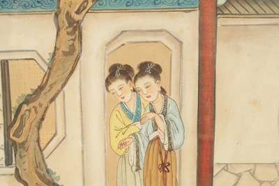 Lot 290 - A LARGE 19TH CENTURY CHINESE WATERCOLOUR ON SILK