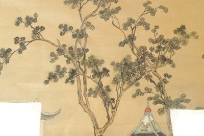 Lot 290 - A LARGE 19TH CENTURY CHINESE WATERCOLOUR ON SILK