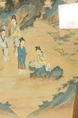 Lot 290 - A LARGE 19TH CENTURY CHINESE WATERCOLOUR ON SILK