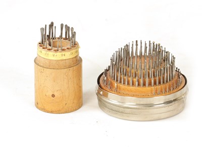 Lot 496 - TWO VINTAGE CASED SETS OF DENTISTS DRILL BITS