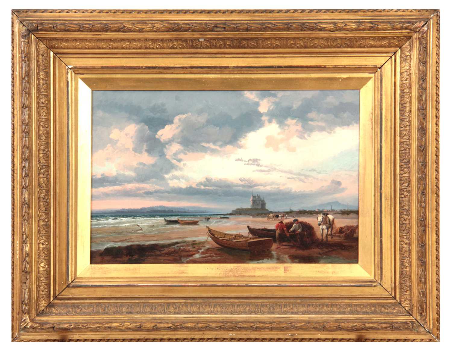 Lot 770 - RICHARD BEAVIS (1824-1896) OIL ON CANVAS