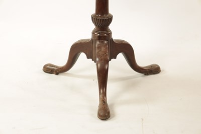 Lot 1240 - AN UNUSAL GEORGE III TILT TOP MAHOGANY CHIPPENDALE STYLE TILT-TOP TRIPOD TABLE