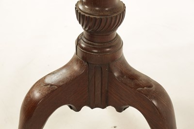 Lot 1240 - AN UNUSAL GEORGE III TILT TOP MAHOGANY CHIPPENDALE STYLE TILT-TOP TRIPOD TABLE