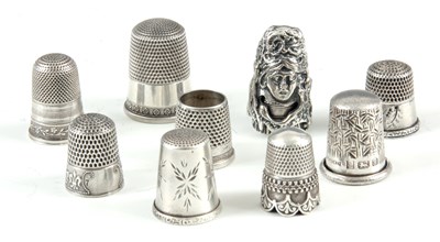 Lot 277 - A SELECTION OF 10 SILVER THIMBLES of various...