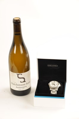 Lot 267 - A GENTLEMAN’S STEEL SEIKO PREMIER KINETIC DIRECT DRIVE WRISTWATCH