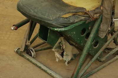 Lot 85 - AN EARLY AIRCRAFT LEATHER UPHOLSTERED PILOTS SEAT