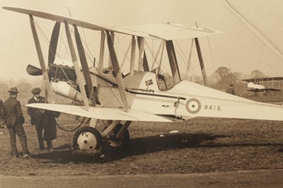 Lot 97 - A COLLECTION OF EIGHT FRAMED PHOTOGRAPH PRINTS OF VINTAGE PLANES