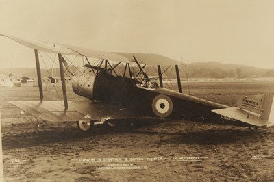 Lot 97 - A COLLECTION OF EIGHT FRAMED PHOTOGRAPH PRINTS OF VINTAGE PLANES