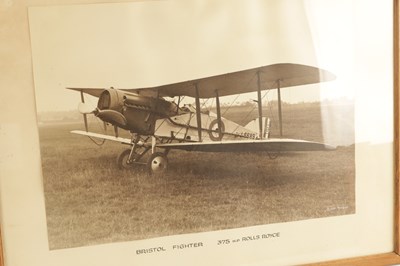 Lot 97 - A COLLECTION OF EIGHT FRAMED PHOTOGRAPH PRINTS OF VINTAGE PLANES