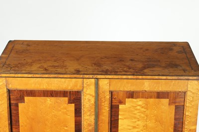 Lot 900 - A LATE REGENCY BIRD'S EYE MAPLE CAMPAIGN COLLECTOR'S CABINET