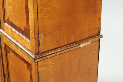 Lot 900 - A LATE REGENCY BIRD'S EYE MAPLE CAMPAIGN COLLECTOR'S CABINET