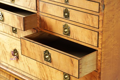 Lot 900 - A LATE REGENCY BIRD'S EYE MAPLE CAMPAIGN COLLECTOR'S CABINET