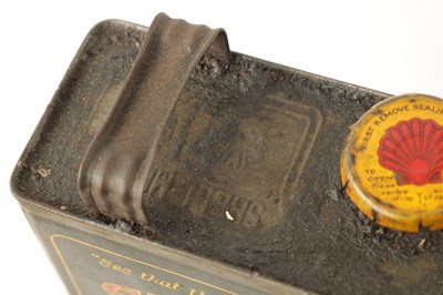 Lot 17 - AN EARLY SHELL MOTOR GREASE CAN AND MOTOR OIL CAN