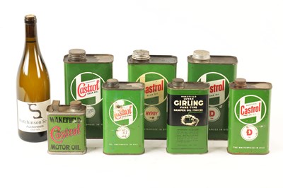Lot 10 - A COLLECTION OF SEVEN CASTROL OIL CANS
