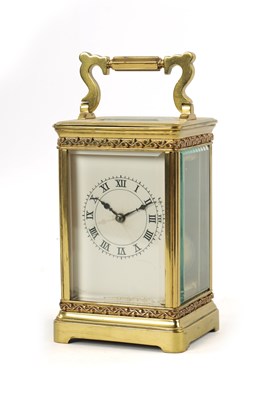 Lot 258 - A FRENCH STRIKING CARRIAGE CLOCK