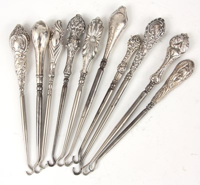 Lot 288 - A COLLECTION OF TEN EDWARDIAN STERLING SILVER...