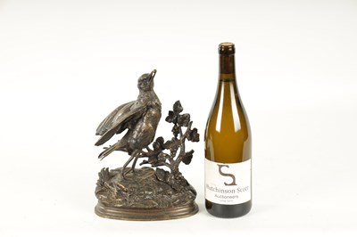 Lot 502 - JULES MOIGNIEZ (1835-1894) A LATE 19TH CENTURY BRONZE SCULPTURE OF A PARTRIDGE