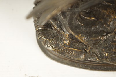 Lot 502 - JULES MOIGNIEZ (1835-1894) A LATE 19TH CENTURY BRONZE SCULPTURE OF A PARTRIDGE