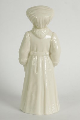 Lot 9 - THE MOTORIST. A VERY RARE ROYAL WORCESTER PORCELAIN CANDLE EXTINGUISHER