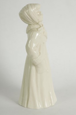 Lot 9 - THE MOTORIST. A VERY RARE ROYAL WORCESTER PORCELAIN CANDLE EXTINGUISHER