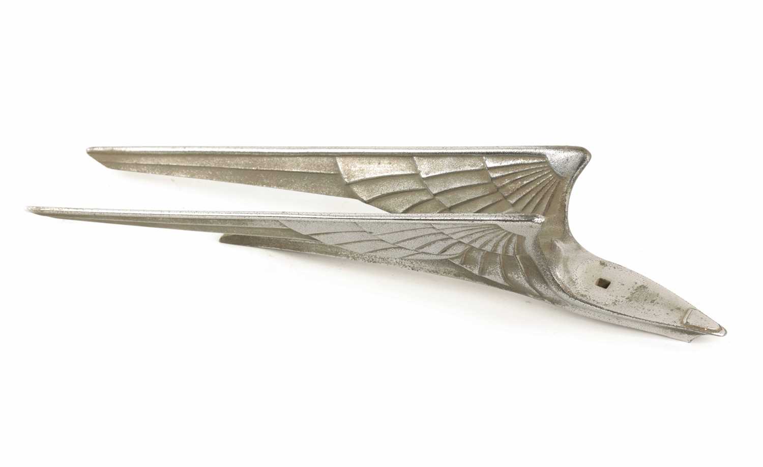 Lot 69 - AN ART DECO CHROMED 'CADILAC WINGS' CAR MASCOT