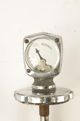 Lot 76 - A VINTAGE CHROMED MAC TRUCK RADIATOR BULLDOG MASCOT TOGETHER WITH A CALORIMETER AND RADIATOR CAP WITH WINGS
