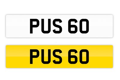 Lot 61 - PUS 60 Numberplate on retention