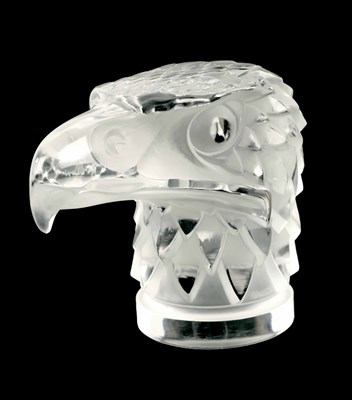 Lot 3 - A RENE LALIQUE 'TETE D'AIGLE' CLEAR AND FROSTED GLASS CAR MASCOT