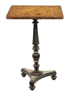 Lot 830 - A LATE REGENCY ANGLO INDIAN GAMES TABLE