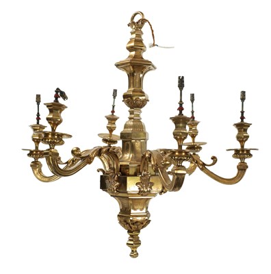 Lot 915 - A IMPRESSIVE GILT ORMOLU SIX BRANCH CEILING LIGHT FITMENT OF LARGE SIZE