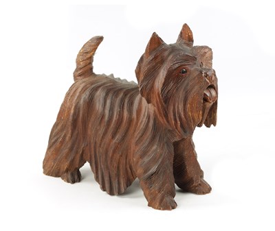 Lot 283 - A 20TH CENTURY BLACK FORREST SCOTTISH TERRIER